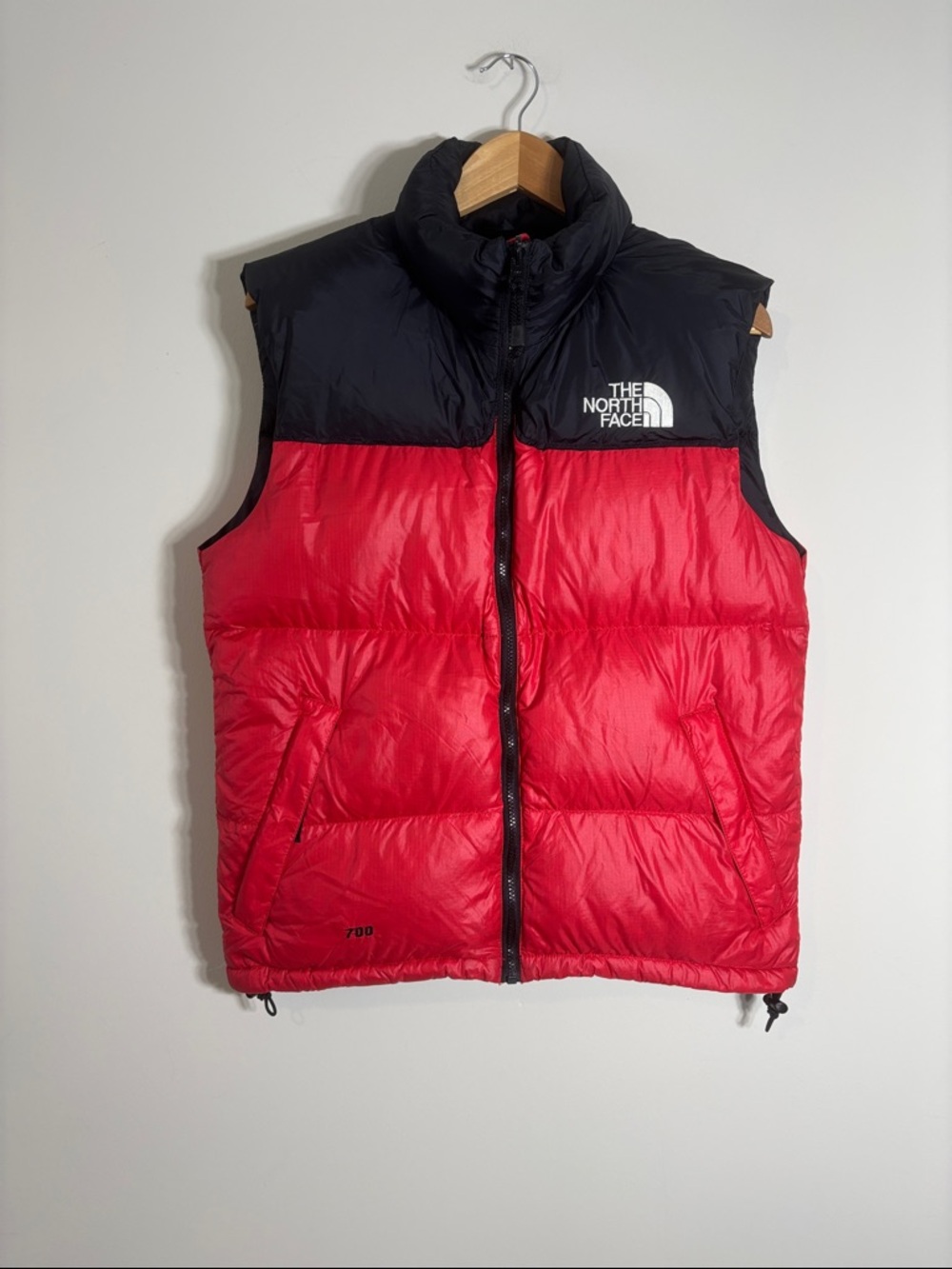 Vtg The North Face Vest Red Nuptse 700 Fill Down Puffer